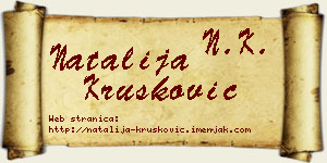Natalija Krušković vizit kartica